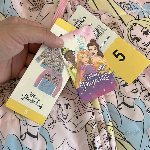 Disney Princess Kids Reversible Jacket for Girls Size 5